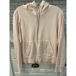 Athleta Hoodie Womens Medium Pink Peach Sweatshirt Pullover Athletic Soft